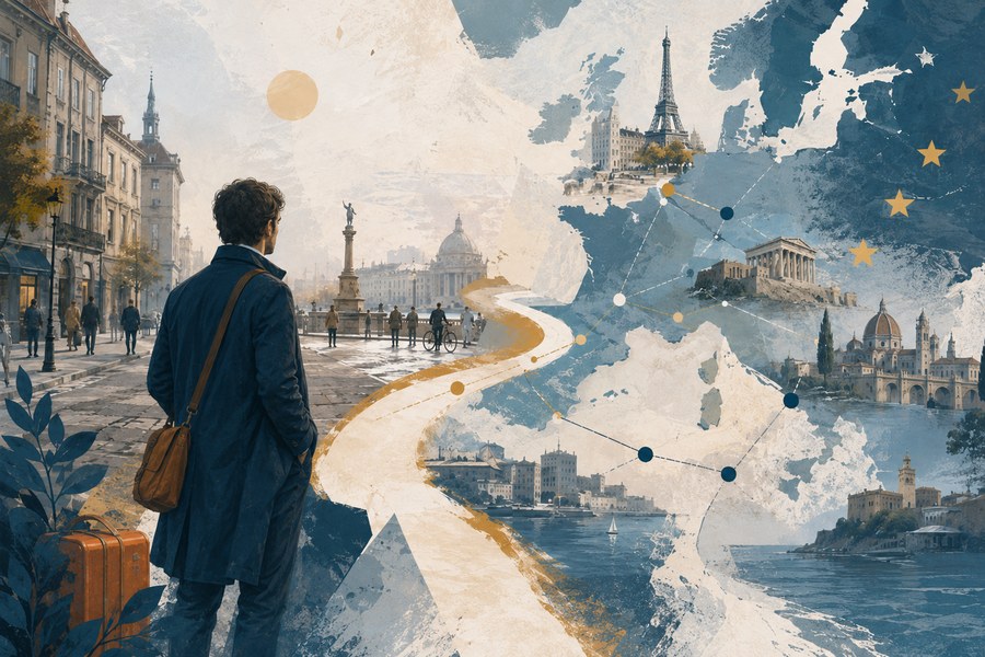Por qué nace Europa sin atril: origen y propósito 1 Ilustración sobre por qué nace Europa sin atril y su propósito de acercar los proyectos europeos.